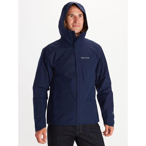 Marmot Rain Jacket Navy NZ - Minimalist Jackets Mens NZ6354128